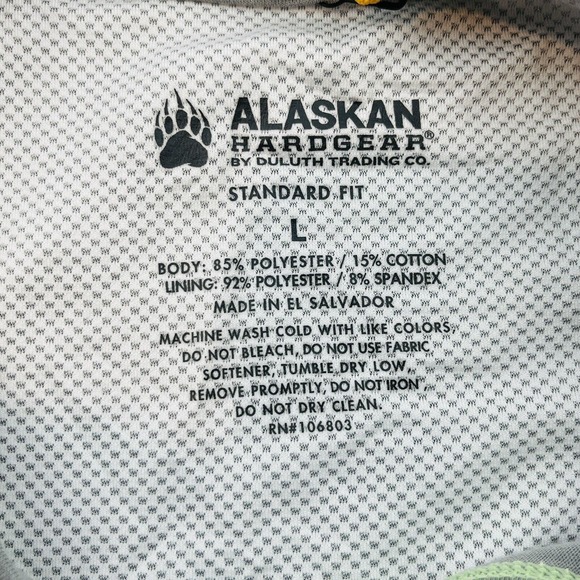 Mens L Alaskan Hardgear Fishing Catch & DriRelease‎ Shirt Gray Short Sleeve - Picture 5 of 8